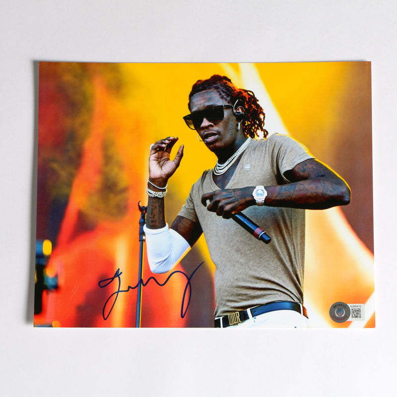 Young Thug Signed Photo 8x10 Beckett COA BJ085419