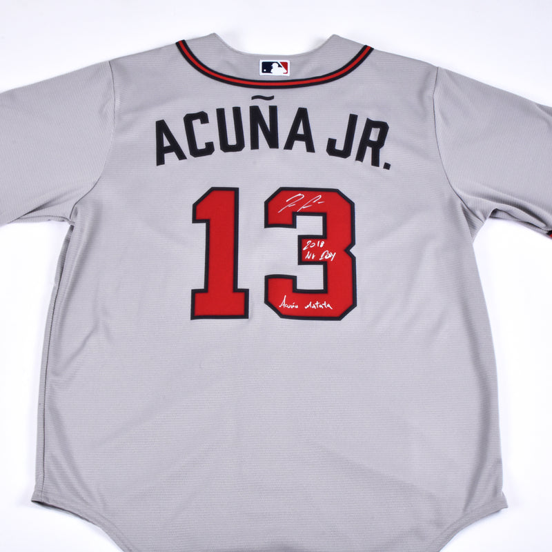 Buy Grey Atlanta Braves Ronald Acuna Jr. MLB Genuine Merchandise