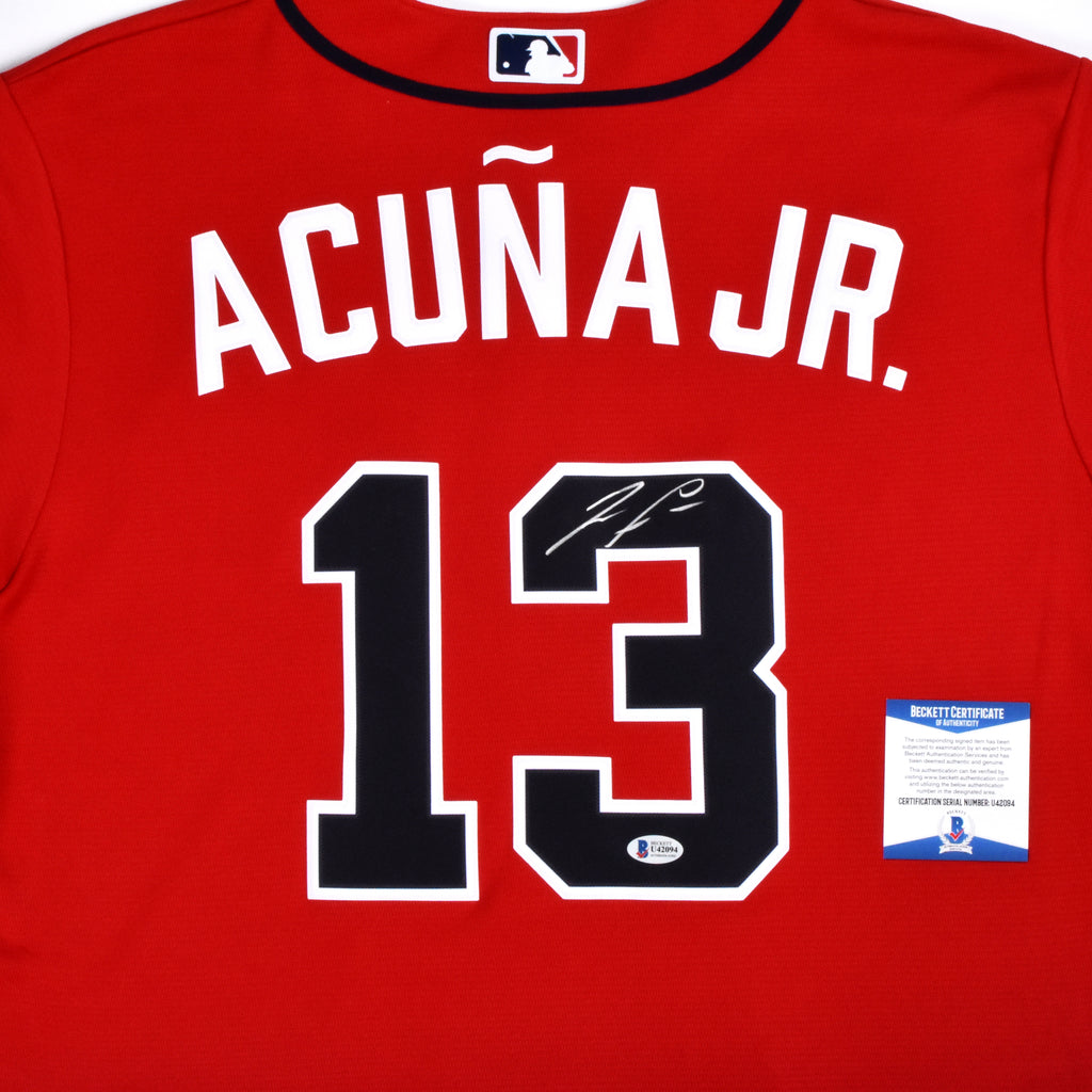 Ronald Acuna Jr. Signed Atlanta Braves Jersey Multiple