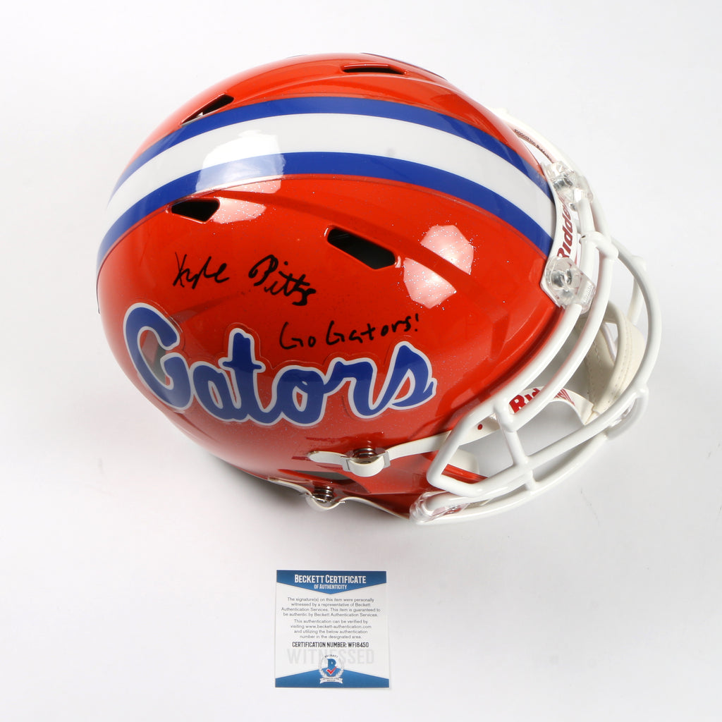 Kyle Pitts Signed Full Size Helmet Florida Gators Speed Rep