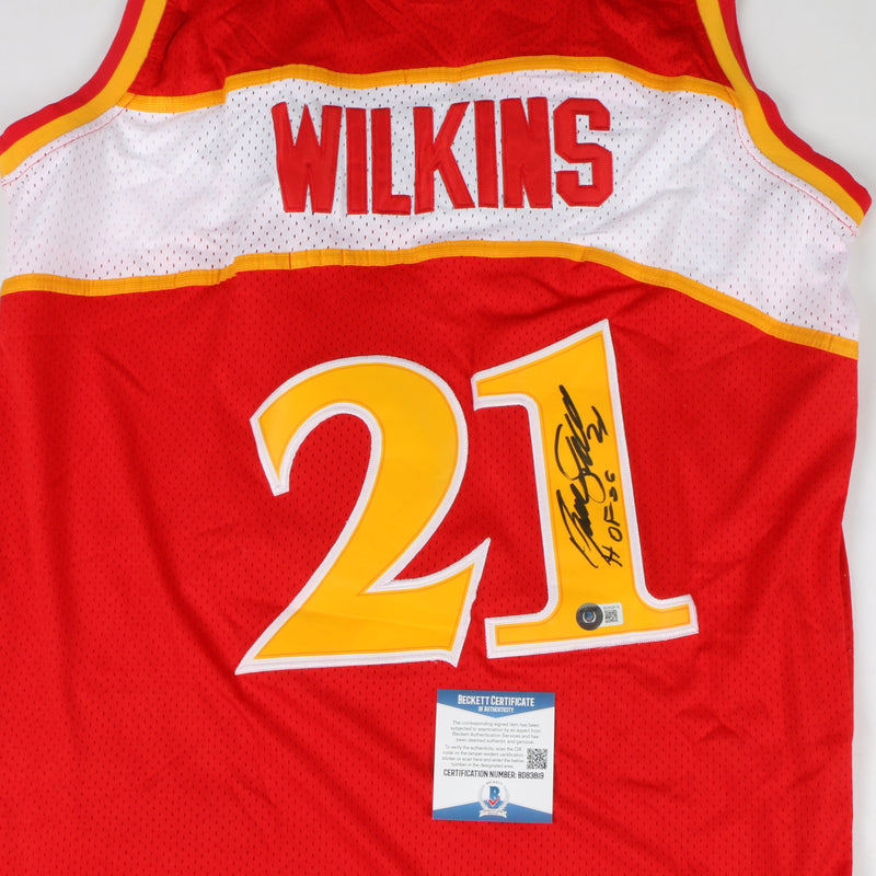 Sports Integrity Dominique Wilkins Signed Atlanta Hawks Adidas Hardwood Classics Jersey BAS