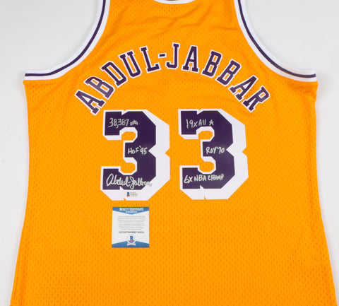 Kareem Abdul Jabbar Signed Los Angeles Lakers Jersey (Yellow) – More Than  Sports