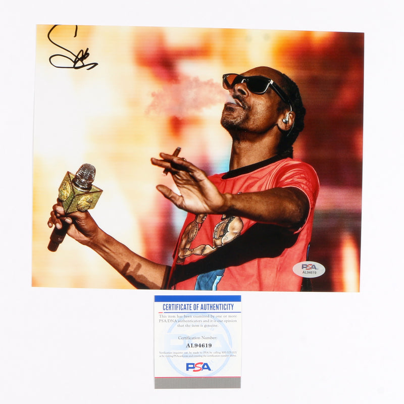 Snoop Dogg Signed Autographed 8x10 Photo PSA Cert COA RAP