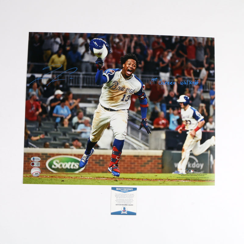 Ronald Acuna JR Signed Photo 16x20 Atlanta Braves MLB Beckett