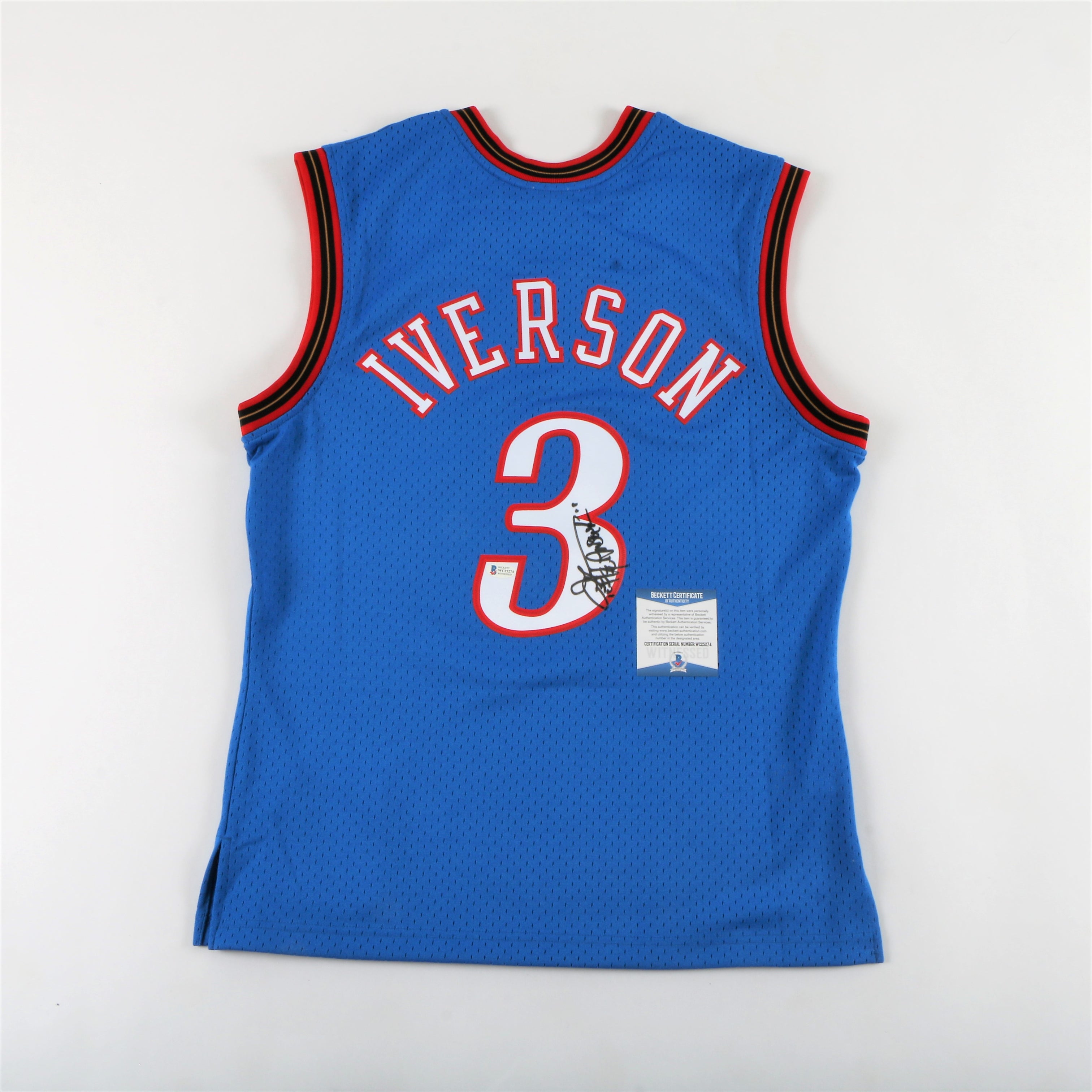 Allen Iverson Signed Philadelphia 76ers Jersey with 