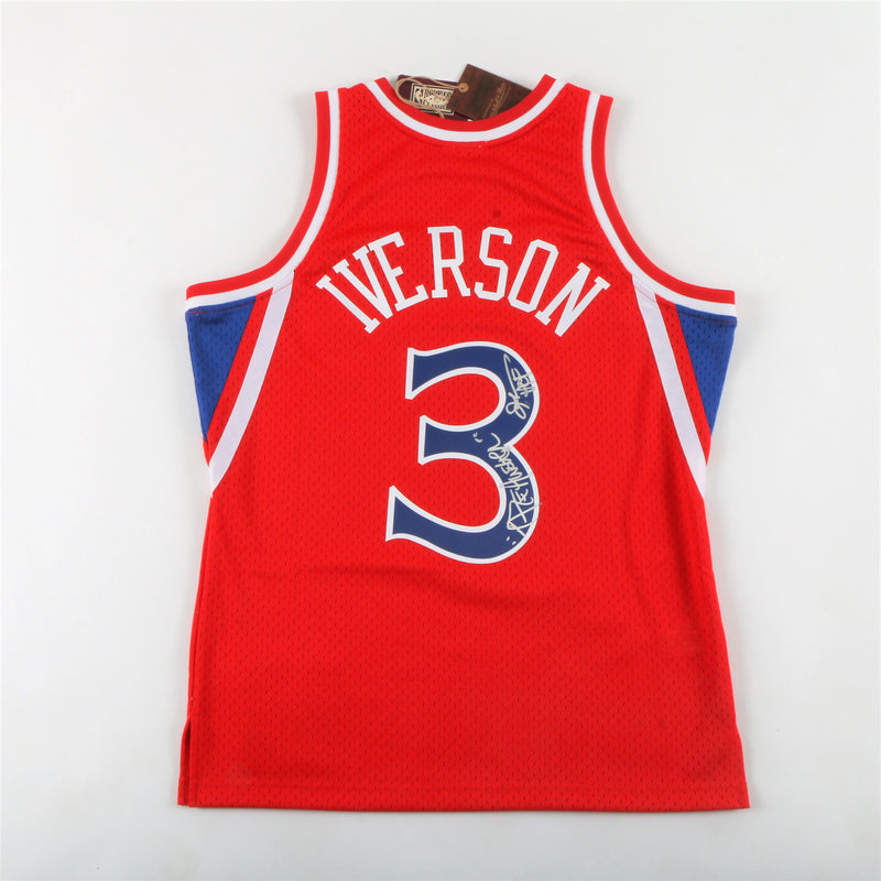 SIGNED ALLEN IVERSON 2001 ALL STAR GAME AUTHENTIC JERSEY