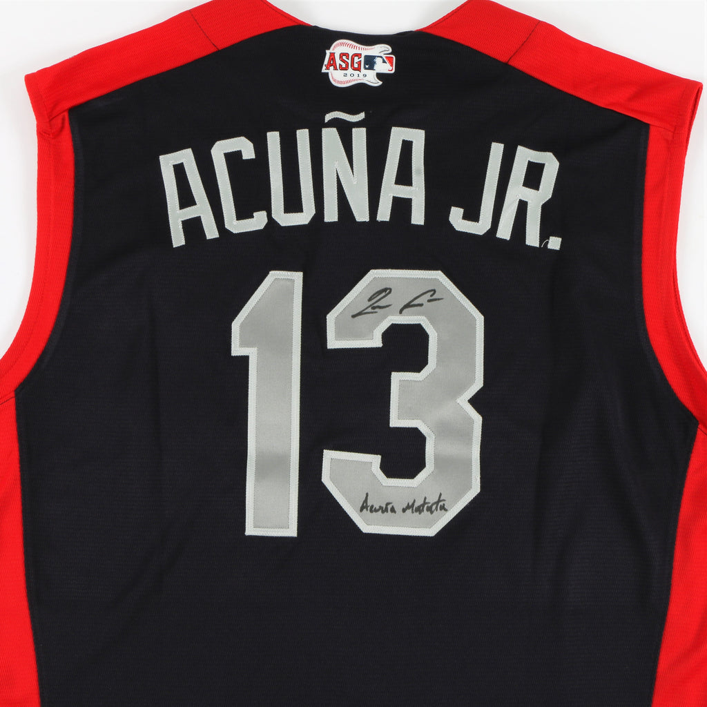 Ronald Acuna Jr Atlanta Braves Signed Replica 2019 All Star Jersey COA USAA  Auth