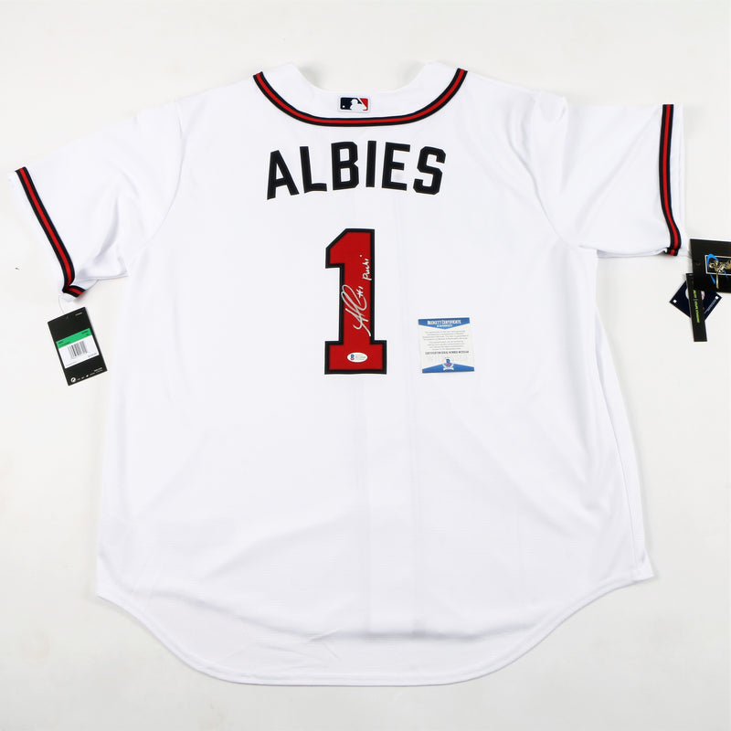 Ozzie Albies Signed Atlanta Braves Jersey with Puchi Inscription