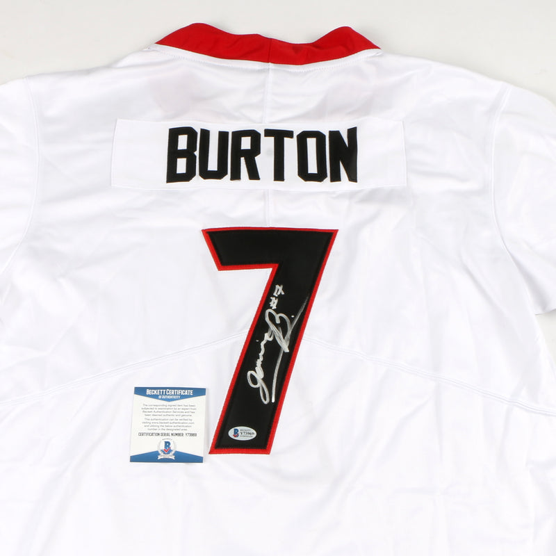 Jermaine Burton Signed Jersey White Georgia Bulldogs